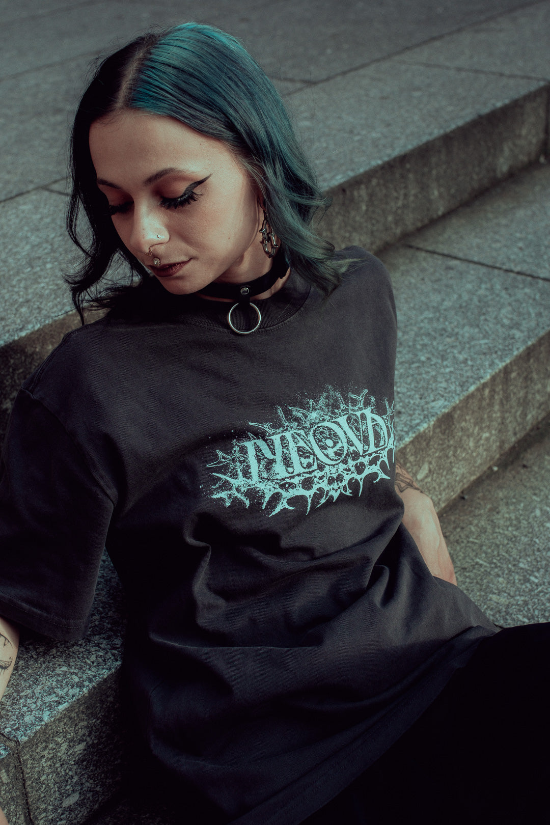 T-Shirt Oversized NEOVA Faded Black